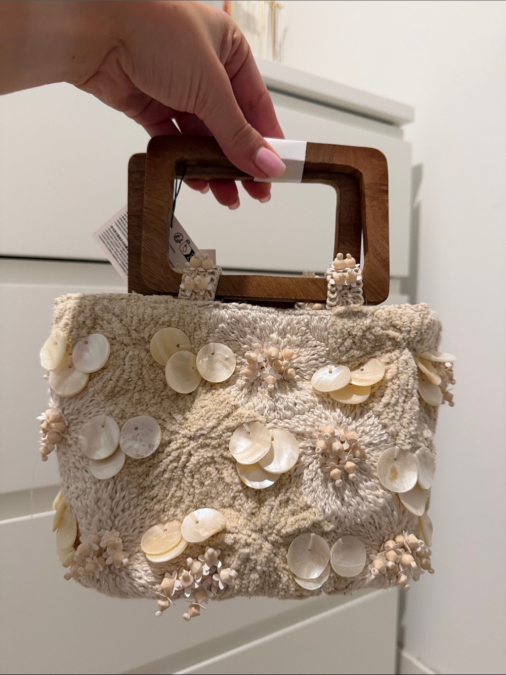 Pearlescent effect detail bag ZARA